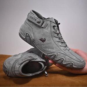 Lansgeling NWOT LDECK Men’s EU 48 US 15 Gray Italian Suede Chukka Sneakers